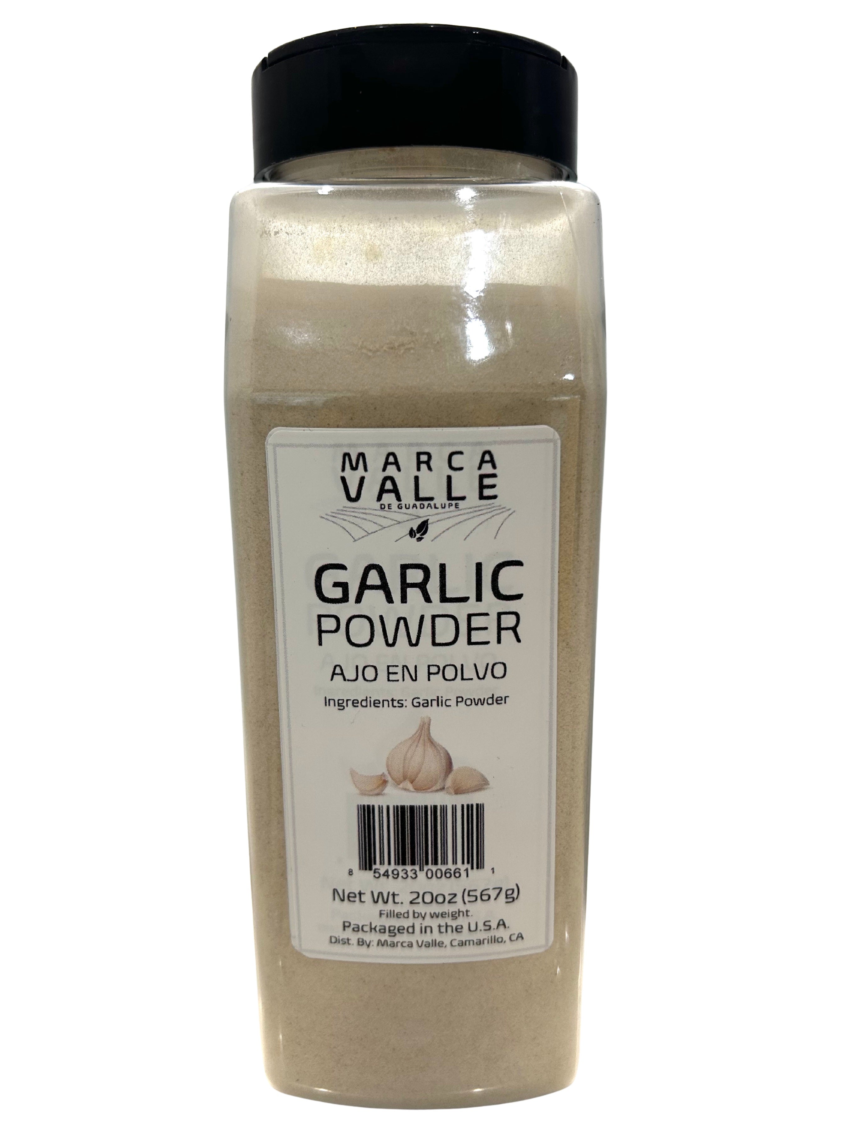 Marca Valle Garlic Powder 20oz Jar