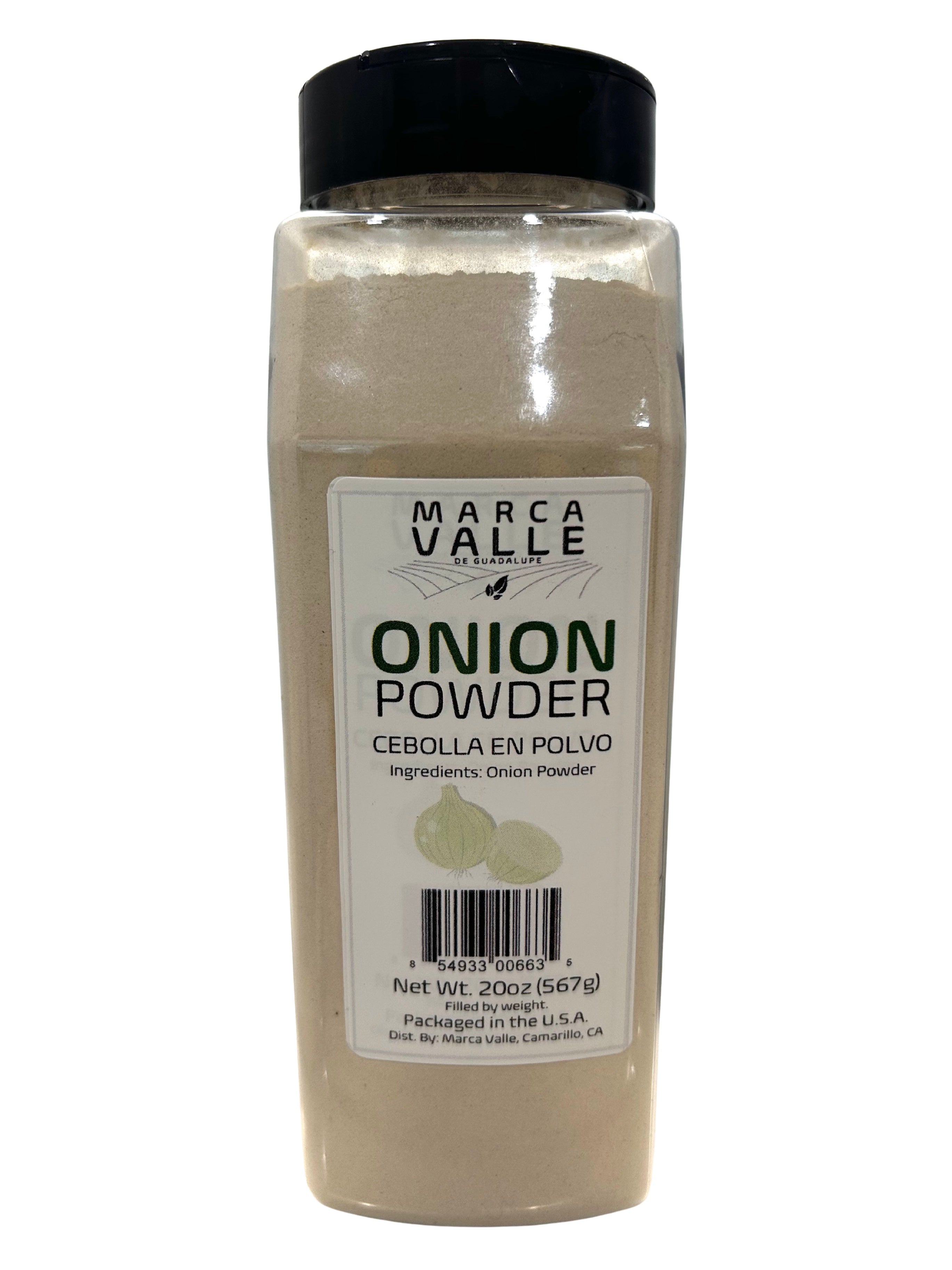 Marca Valle Onion Powder 20oz Jar