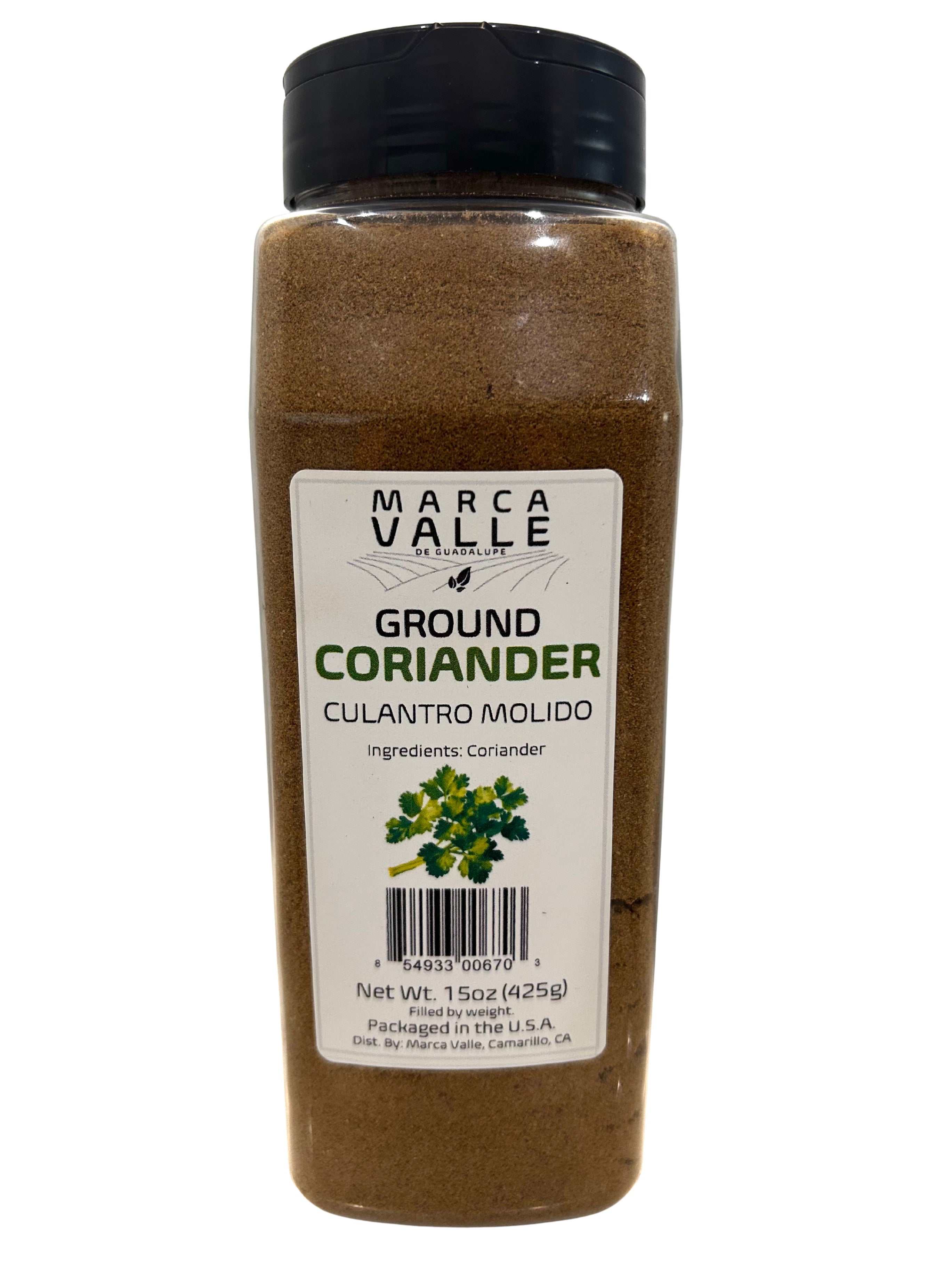 Marca Valle Coriander Ground 15oz Jar