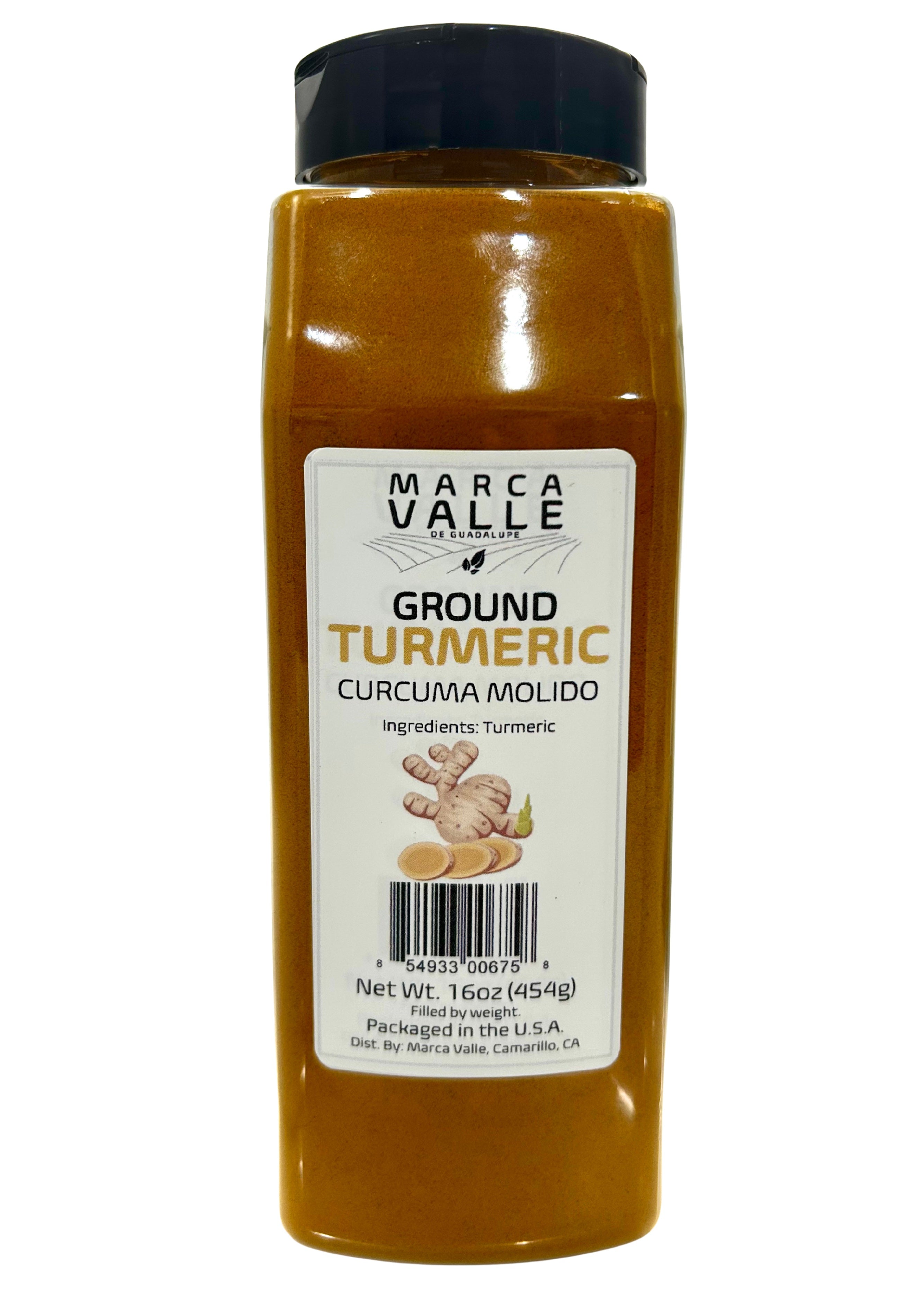 Marca Valle Turmeric Ground 16oz Jar