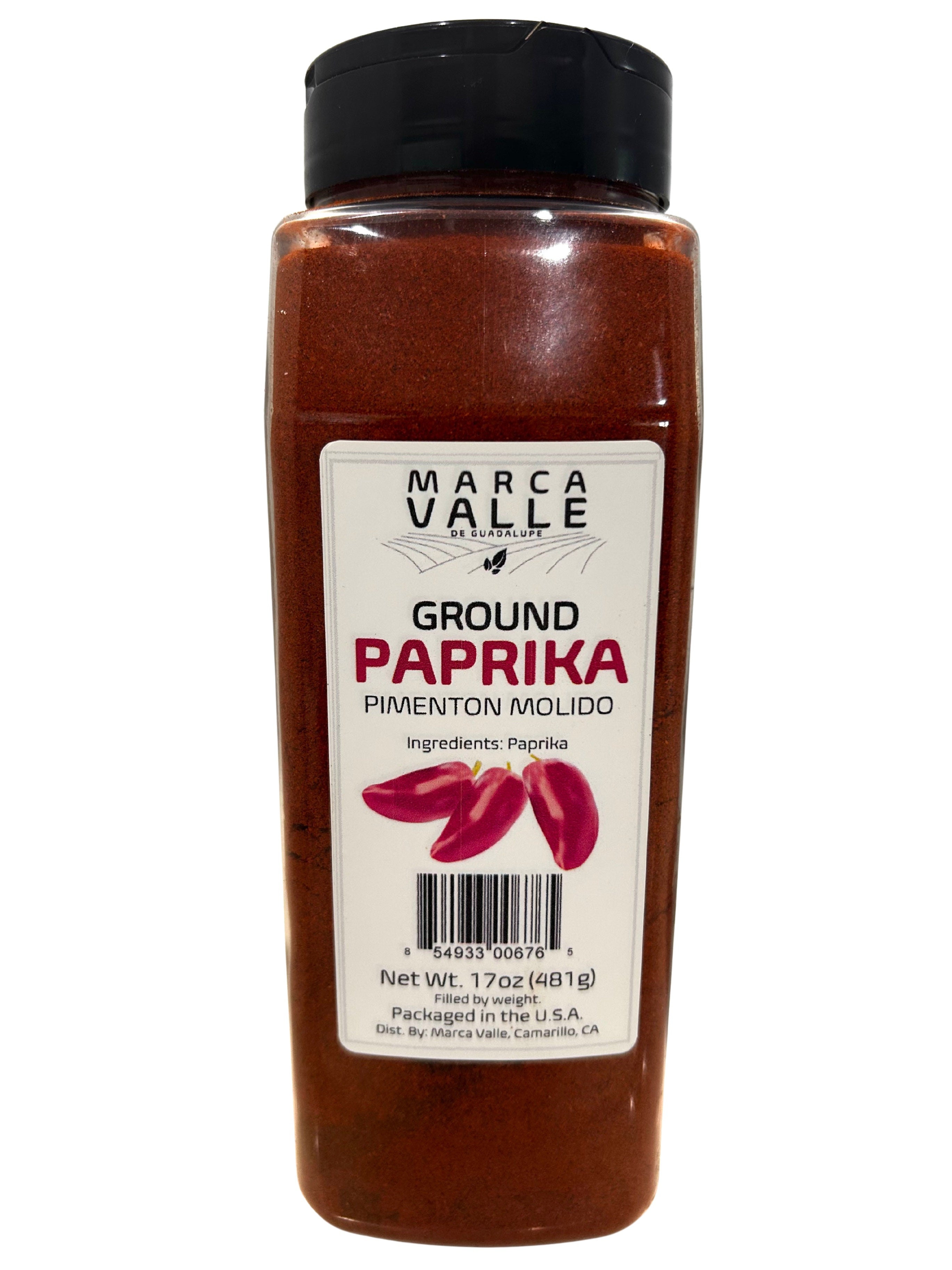 Marca Valle Paprika Ground 17oz Jar