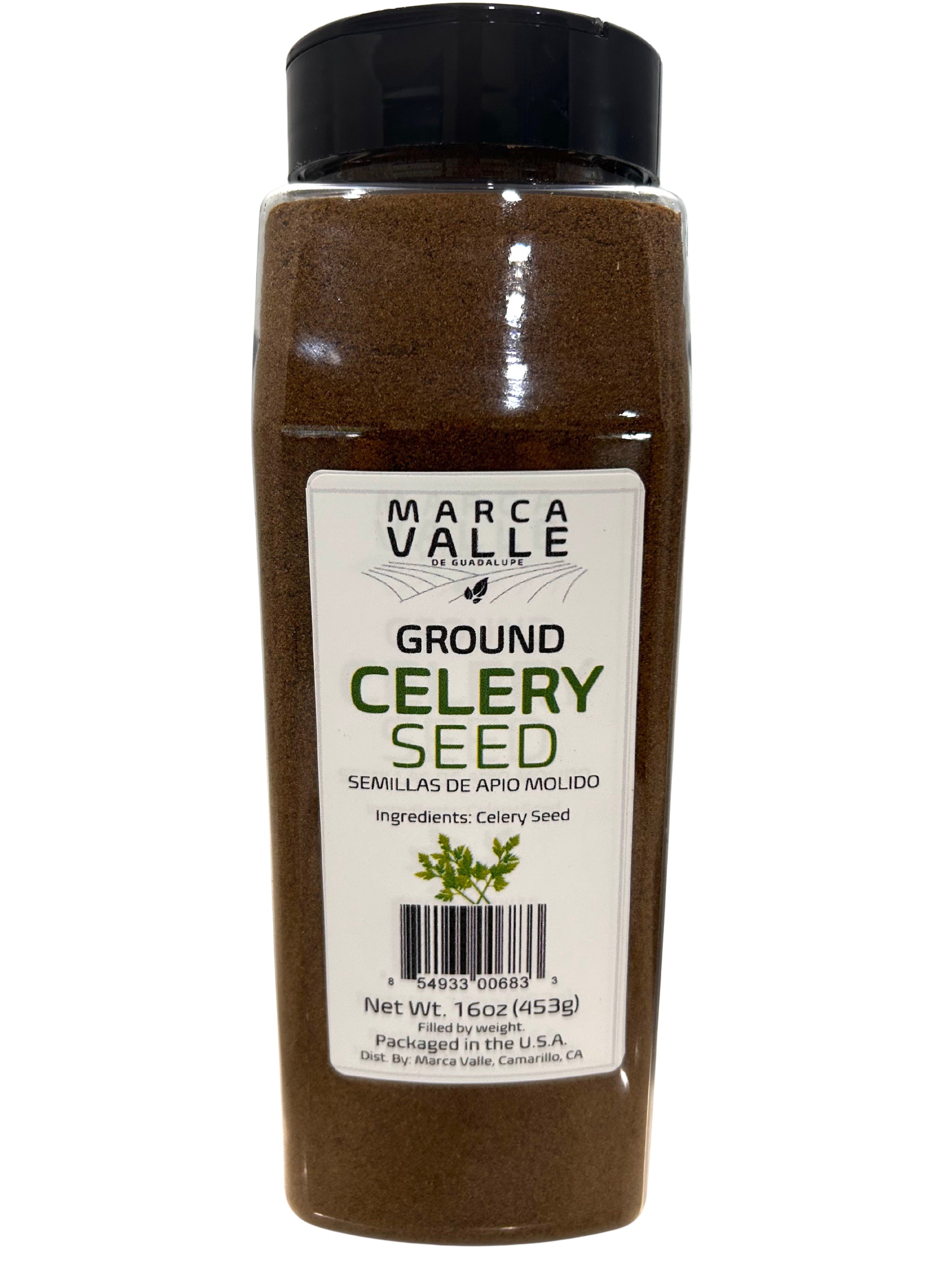 Marca Valle Celery Seed Ground 16oz Jar