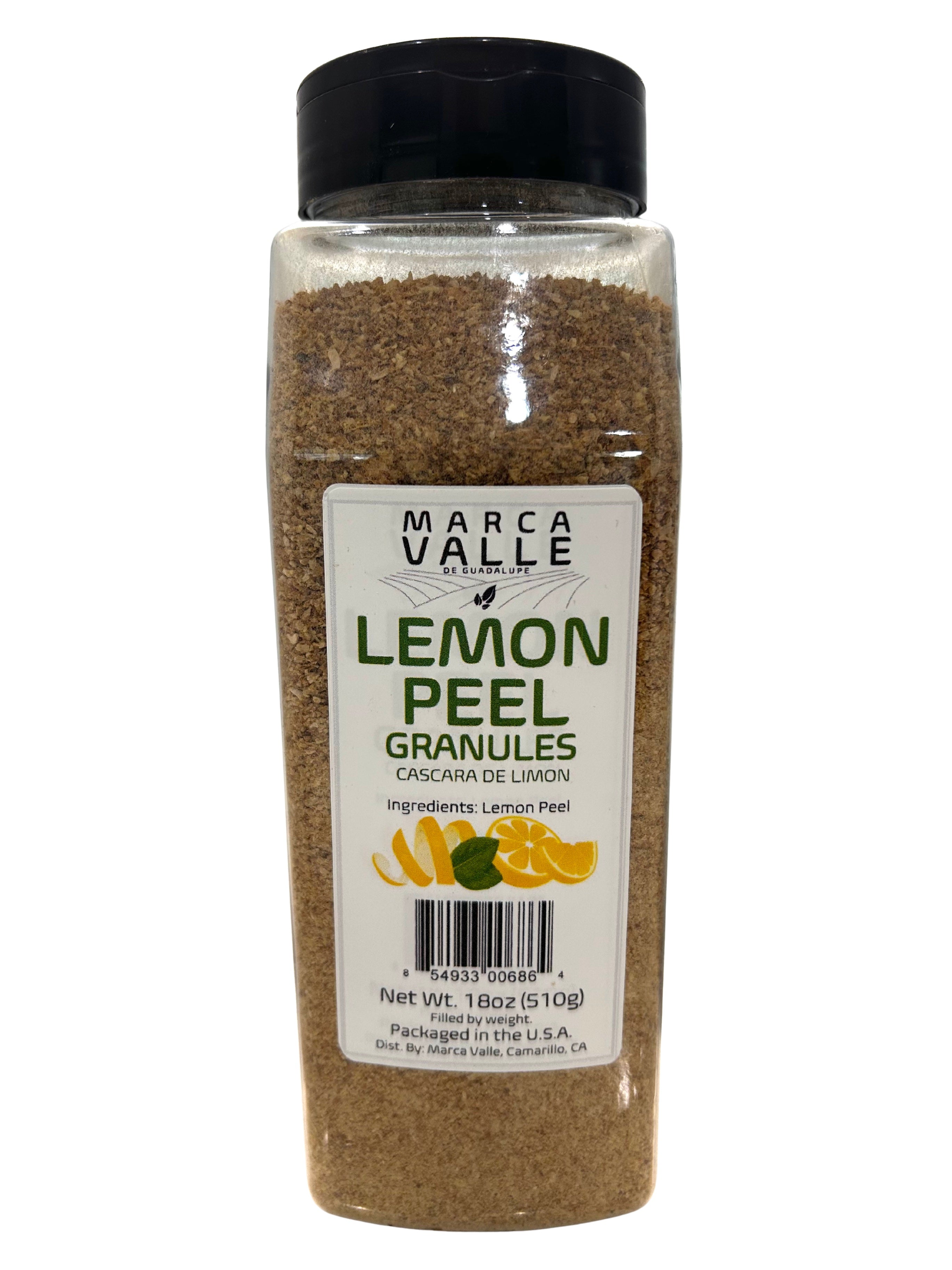 Marca Valle Lemon Peel Granulates 18oz Jar